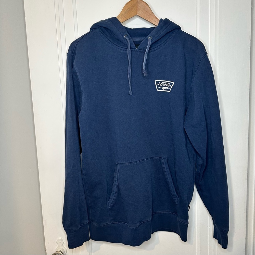 Vans Men's Deep Blue Navy logo Hoodie